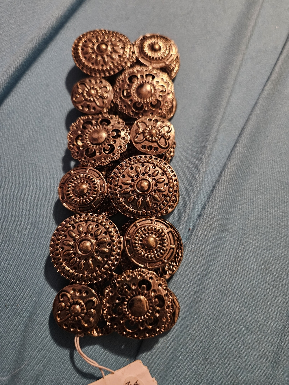 Catherines Copper-Tone Ornate Button Stretch Bracelet - Copper